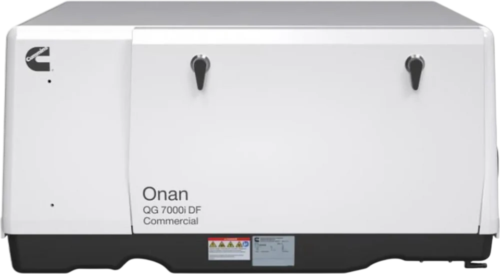 Cummins Onan White Commercial QG 7000i DF Dual Fuel 7000 Watt Generator 120/240 Volts | 7.0HGLCA-8312